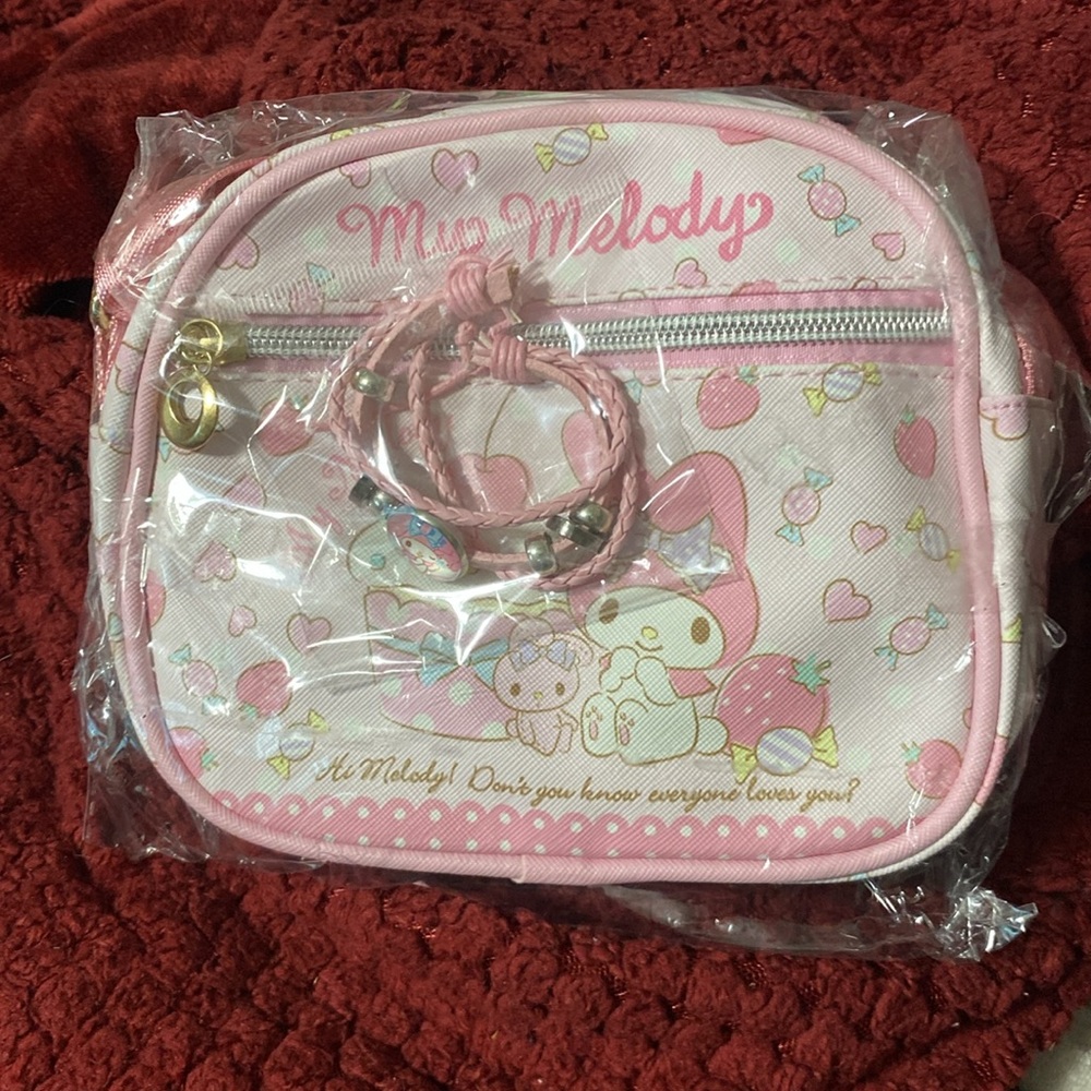 Hello Kitty My Melody Pink Kids Accessory Bag - Picture 11 of 11